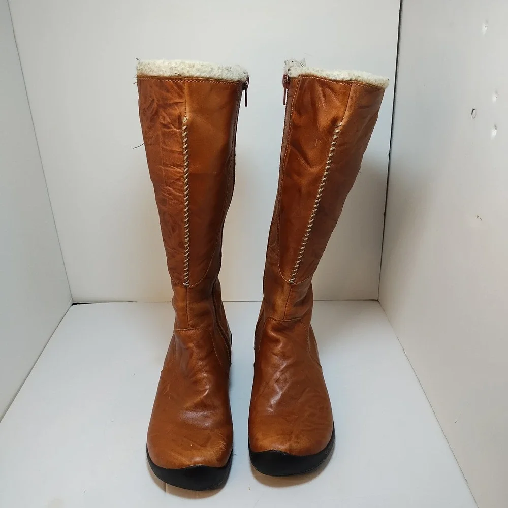 Keen Bern Baby Womens 6 Waterproof Brown Leather Knee High Lined Riding‎ Boots